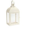 HomeRoots Set of Three Ivory Distressed Glass And Metal Floor Lantern Candle Holders - 4 of 4