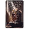 Dicksons Walk by Faith Not by Sight - 2 Corinthians 5:7, Brown 3.8 x 2.5 Inch Laminated Cardstock Pocket Card Bookmark; Pack of 12 - 2 of 3