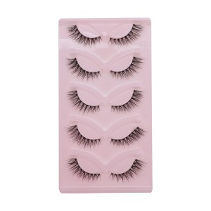 Unique Bargains 5D False Eyelashes Black 5 Pairs - 1 of 4