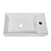 ALFI  Britannia Rectangular Wall Mount Basin with Right Single Hole Drill - 3 of 4