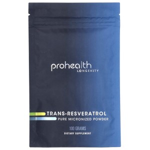 ProHealth Longevity Trans-Resveratrol, Pure Micronized Powder, 100 g - 1 of 2