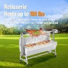 200 LBS Roaster Spit Rotisserie BBQ Grill Pig Lamb Chicken Roaster 55" With Wheels - 3 of 4