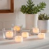6pk LED Tealight Flameless Black Wick Candles White - Threshold™: Battery-Operated, Wax & Plastic - 2 of 3