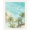 HomeRoots SURFING FROM AFAR White Framed Print Wall Art - 4 of 4