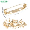 Unique Bargains Durable Multipurpose Iron Badge Brooch Pin Backs Safety Clasp 60 Pcs - 3 of 4