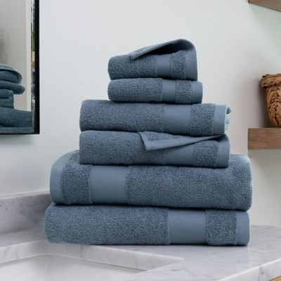 100% Organic Cotton 6pc Absorbent Ultra Soft Bath Towel Set : Target