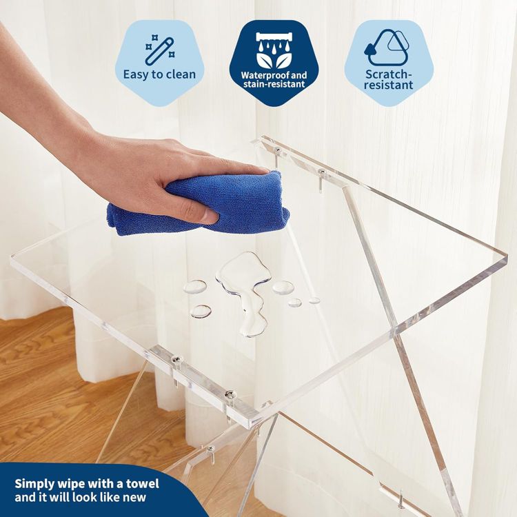 3-Tier Acrylic Ladder Bookshelf – Clear Wall Mounted Bookcase, Space-Saving Floating Shelf for Small Spaces, Living Room, Bedroom, Bathroom, Office, 5 of 7