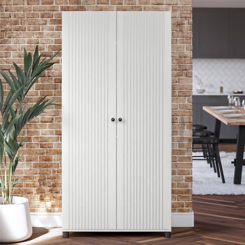 2 Door Boost Fluted Storage Cabinet White - Room & Joy, 2 of 12