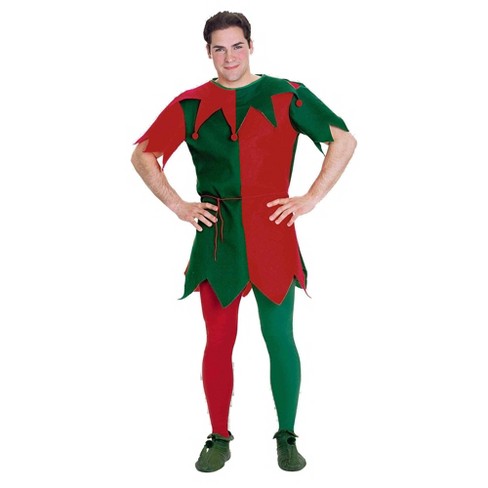 Forum Novelties Christmas Holiday Elf Costume Tights Adult Red Green Target