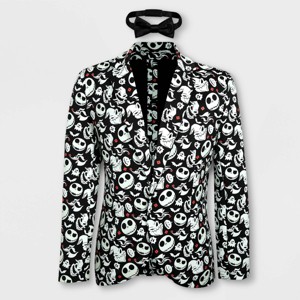 Men's The Nightmare Before Christmas Jack Skellington Jacket - Black/White Disney Store - 1 of 4