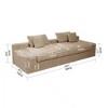 118.1" x 47.2" Plush Corduroy Modular Sectional Sofa with 2PC Free Combination and No Assembly - 4 of 4