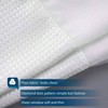 Fabric Shower Curtain 96x 96 inch Waffle Weave Hotel Grade White Washable Repellent Heavyweight 230 GSM - 4 of 4