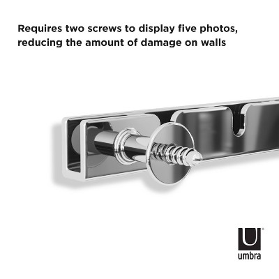 Chrome Floating Wall-Mounted 4x6 Picture Frame Set