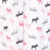 Hudson Baby Infant Girl Premium Quilted Long Sleeve Sleeping Bag and Wearable Blanket, Pink Moose - 3 of 3