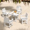 Arceso Patio Table and Chairs Set 5 Pieces, HDPS Weather Resistant Outdoor Dining Set, Square Outdoor Dining Table with 4 Patio Chairs - 4 of 4
