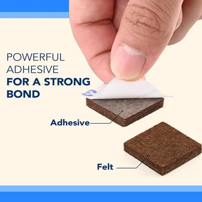 133-Piece Brown and Beige Felt Furniture Pads Set