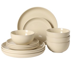 Gibson Home Rockaway 12-Piece Stoneware Dinnerware Set - 1 of 4