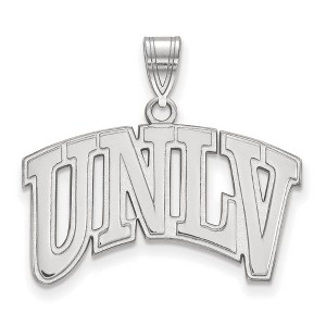 Black Bow Jewelry 10k White Gold Nevada Las Vegas Runnin Rebels NCAA Large Pendant - 1 of 3
