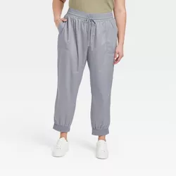 Women's High-Rise Ankle Jogger Pants - A New Day™ Gray 4X