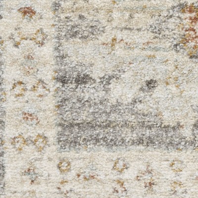 Gray 8' x 10' Vintage Synthetic Persian Area Rug