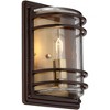 John Timberland Habitat Industrial Rustic Wall Light Sconce Bronze Brass Hardwire 7 1/2" Fixture Clear Glass Shade for Bedroom Bathroom Vanity House - 4 of 4