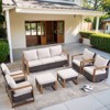 Buenhomino Outdoor Patio Furniture Set-7 Pieces All-Weather Wicker Outdoor Furniture with Swivel Patio Chairs Patio Conversation Sets for Porch Deck - 2 of 4