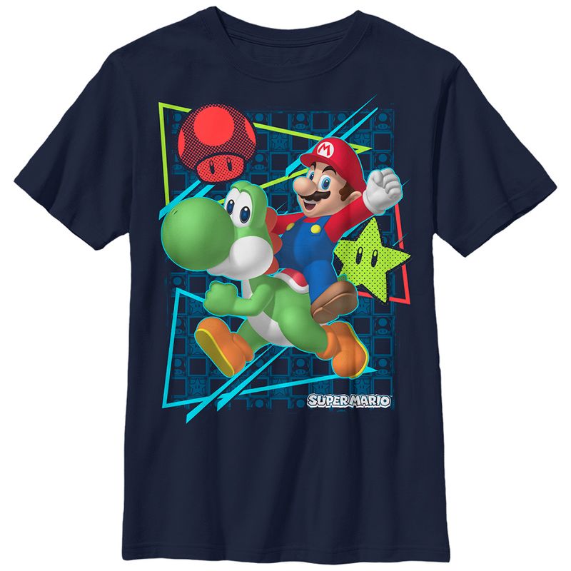 Boy's Nintendo Mario Yoshi Adventure T-Shirt, 1 of 4