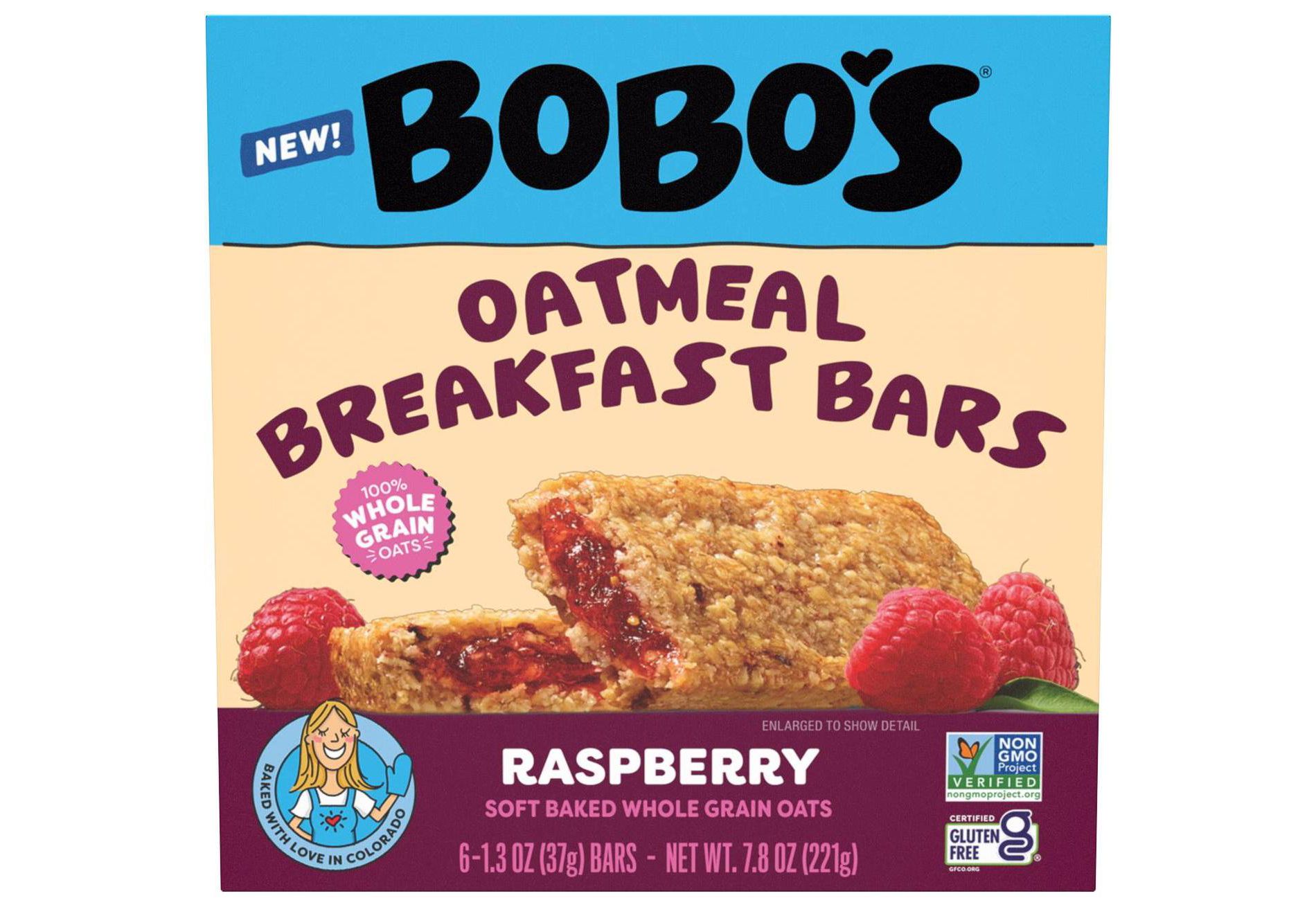 Bobo's Oat Bars Breakfast Bar Raspberry - 7.8oz/6ct