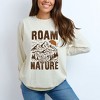 Simply Sage Market Women's Roam  Nature Mountains Long Sleeve Garment Dyed Tee - 2 of 3