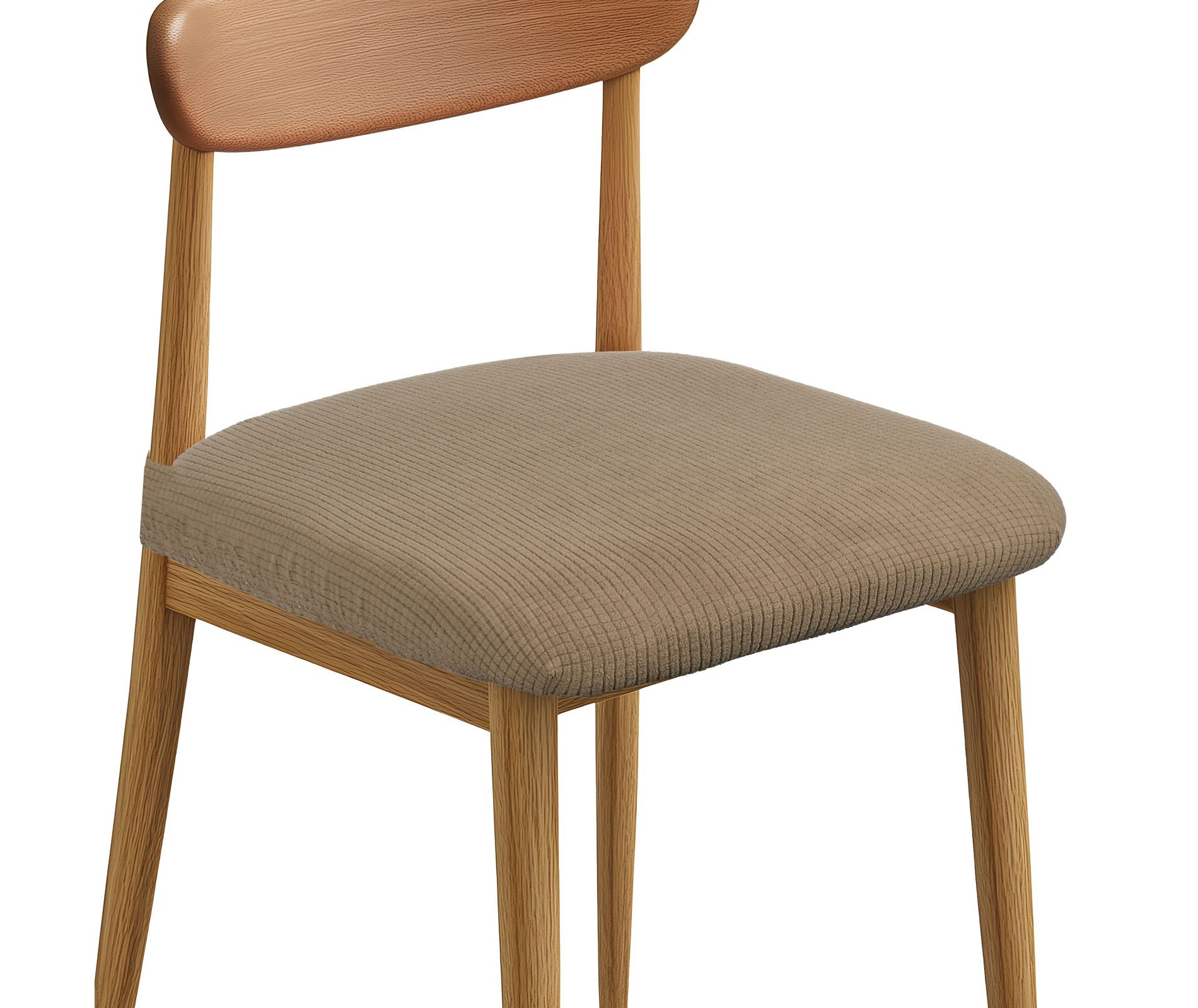 Unique Bargains Washable Stretch Soft Dining Chair Cushion Covers 2 Pcs Brown