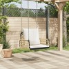 vidaXL Swing Chair with Cushions 24.8"x22.8"x15.4" Poly Rattan and Steel - 3 of 4