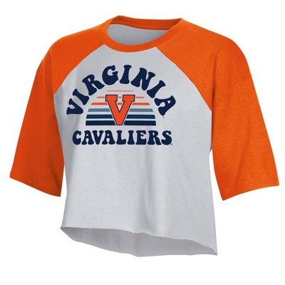 NCAA Virginia Cavaliers Women's Short Sleeve Cropped T-Shirt - L