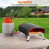VEVOR Outdoor Pizza Oven, 12" Gas Fired Pizza Maker, Portable Outside Pizza Grill with Thickened Cordierite Pizza Stone, Waterproof Cover - 4 of 4
