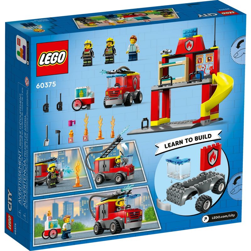 LEGO City 4+ Fire Station and Fire Engine Toy Playset 60375, 5 of 8