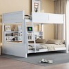 Queen Size Wood Bunk Bed with Ladder for Bedroom - 2 of 4