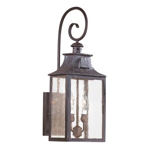 Troy Lighting Newton 2 - Light Wall Light in  Old Bronze Clear Seeded Shade - 1 of 1