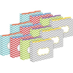 Barker Creek Beautiful Chevron 14pt Letter-Size File Folders: 36 Multicolored Paper Folders, Top Tab, 50 Sheet Capacity - 1 of 3