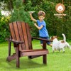 Infans Set of 4 Kid's Adirondack Chair Patio Wood High Backrest Arm Rest Outdoor - 3 of 4