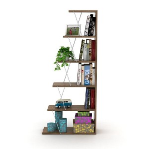 NicBex 57" Tall Modern Bookshelf with Open Shelves,5-Tier Ladder Bookshelf Organizers,Sturdy Display Rack for Living Room,Office - 1 of 4