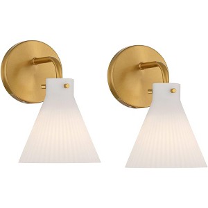 Possini Euro Design Possini Euro Cielo 9" High Warm Brass Wall Sconce Set of 2 - 1 of 4
