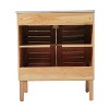 Ridstar 30 in. W Brown Bathroom Storage Cabinet with 2 Soft-Close Doors and Large Storage Space - 2 of 4