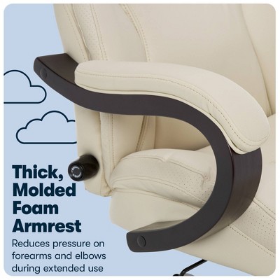 Ivory High Back Bonded Leather Executive Swivel Chair