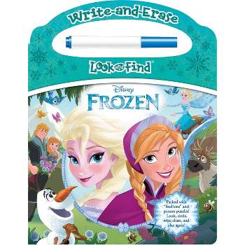 Disney Frozen: Write-And-Erase Look and Find - by  Pi Kids (Board Book)