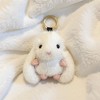 Anna-Kaci Plush Bunny Keychain with Soft Faux Fur and Gold Ring Attachment - White - 2 of 4