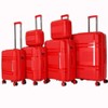 Vynxaria 6-Piece Expandable Hard Shell Luggage Set Rotating Wheels TSA Password Lock Lightweight Unisex - 3 of 4