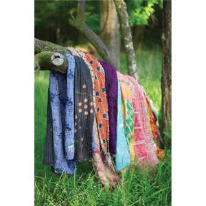 Recycled Kantha Throws – Assorted Multicolor Handmade Cotton Blend Textiles - 80" L Set of 6 in Mixed Sizes & Patterns by Kalalou - 1 of 3