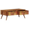 vidaXL Coffee Table Honey Solid Wood 39.4x19.7x15.4 in Decorative Inlays - 4 of 4