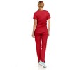 MediChic Women's V-Neck Scrub Set Straight Leg Six Pocket Cargo Scrub Pants with 4-Way Stretch Scrubs Sets - 2 of 4