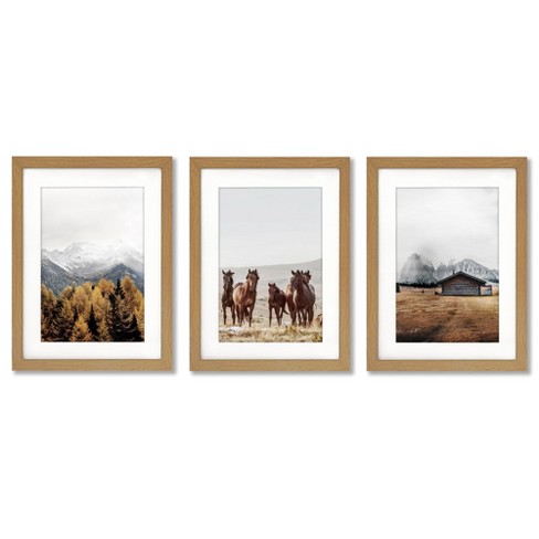 Black Matted 3-pc. Gallery Wall Frame Set, 8x8