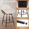 Swivel Counter Stools Set of 2, 26" Counter Bar Stool, Upholstered, Low Backs and Metal Legs, Easy to Assembly, for Bar, Kitchen Island - 3 of 4